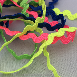 100% poliéster Rick Rack cordón trenzado suave cordón para zapatos bolsas prendas decoraciones correas redondas planas con Material de goma - Product Image 3