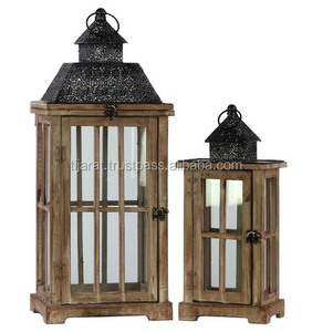 NOUVEAU MÉTAL BOUGIE EN BOIS LANTERNE CLAIR VACANCES DÉCORATIVE EUROPÉENNE FAIT À LA MAIN DÉCORATION DE MARIAGE BOUGIE LANTERNE POUR LA DÉCORATION DE LA MAISON - Product Image 2