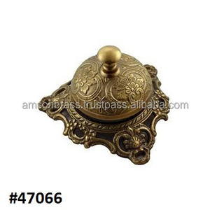 Sonnette pour bureau, 1 pièce, en laiton massif, motif Floral - Product Image 6