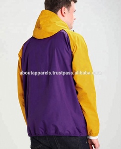 Nouvelle veste coupe-vent en nylon PVC 100% pour homme avec demi-zip et logo personnalisé - Product Image 5