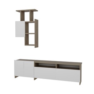 Unidad de TV de aglomerado de madera moderna superventas Diseño exclusivo de mariposa blanco nuez de lujo para el hogar Oficina Comedor para sala de estar - Product Image 1