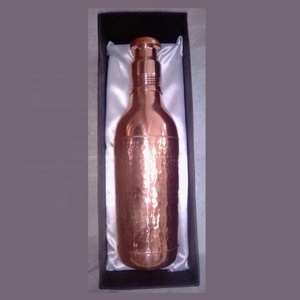 Botella de agua de cobre antiguo martillado botella de agua de cobre elegante moderna a precio barato botella de almacenamiento de agua de cobre sólido - Product Image 2