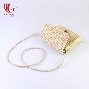 กระเป๋าถือสตรีดอกผักตบชวาทำจากฟาง,กระเป๋าพาดลำตัวสินค้าขายดี - Product Image 4