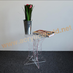 Mobilier de salon en acrylique, table basse moderne en verre à led, chaise de bureau en acrylique - Product Image 3