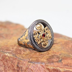 แหวนพลอยเงินสเตอร์ลิง925ชุบทอง18K ออกแบบให้เป็นเครื่องประดับแบบชั้นดีสำหรับงานแต่งงาน - Product Image 4