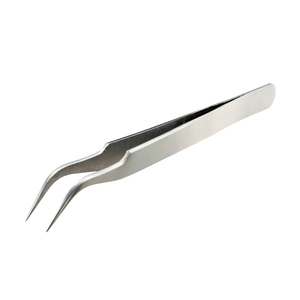 Pince à épiler en acier inoxydable de haute qualité pour Extension de cils à pointe pointue, pince à épiler les sourcils approuvée CE ISO - Product Image 1