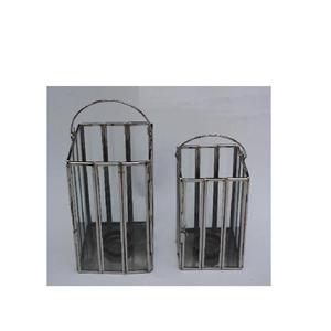 โคมไฟเชิงเทียนทองเหลืองและแก้วแบบทันสมัยทำจากโลหะเคลือบนิกเกิลสำหรับงานแต่งงานคริสต์มาสของตกแต่งบ้าน - Product Image 4