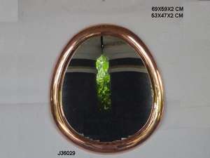 Marco de espejo de Metal de oro rosa de forma ovalada disponible en todos los tamaños y estilos Decoración de pared Espejo de Metal Marco de decoración del hogar - Product Image 2