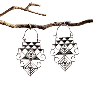 Boucles d'oreille en laiton, 50 pièces, Style Vintage, boucles d'oreilles en argent - Product Image 1