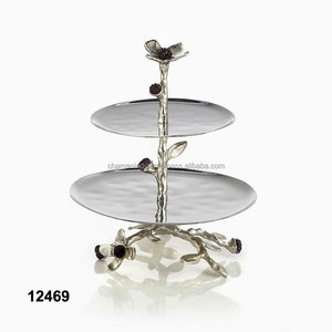 Chapado en plata soporte de la torta de boda - Product Image 1