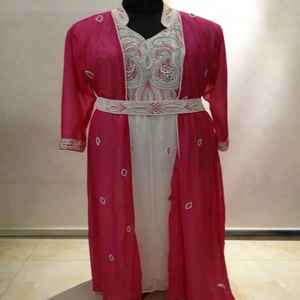 Último Abaya diseños 2018 Dubai vestido Maxi Jalabiya murciélago Dubai Abaya bordado a mano de kaftan - Product Image 4