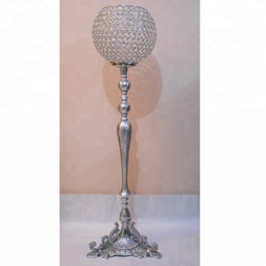 Best Export Quality Vintage New Arrival Gold Centerpiece <b>Tall</b> Size Metal Aluminum Crystal Beads Reasonable Price for <b>Table</b> Decor - Product Image 3