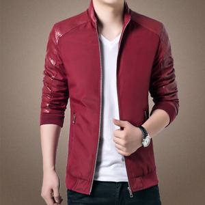 Men Double Zipper Genuine Leather <b>Sheepskin</b> <b>Jacket</b> for Men - Product Image 6