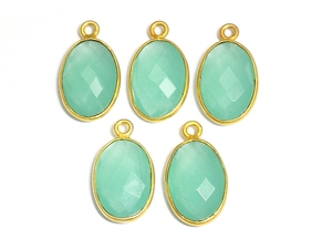 Conjunto de bisel de forma redonda colgante de perla y encanto - Product Image 3