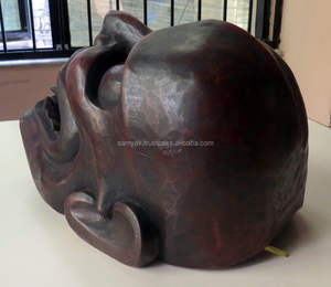 หน้ากากไม้สำหรับแขวนผนังทำด้วยมือสไตล์ทางศาสนาของตกแต่งบ้านหรือชุดของขวัญที่สมบูรณ์แบบ - Product Image 1