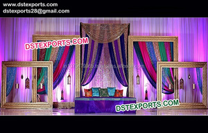 Telón de fondo para escenario de boda, marco de foto de último diseño para boda, decoración de fondo para boda - Product Image 5