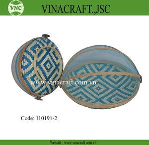 Handmade <b>Bamboo</b> Storage <b>Basket</b> Organizer with Woven Net Cover Home Fruit Display Gift Presentation and Home Decoration - Product Image 2