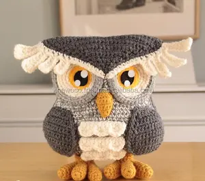 उल्लू plushie: हेलोवीन खिलौने, amigurumi गुड़िया, गृह सज्जा, हस्तनिर्मित crochet