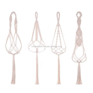 Porte-plante Vintage en macramé, panier pour Pot de fleur, de jardin, jambes, corde à suspendre - Product Image 1