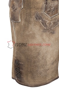 Genuine Suede <b>Leather</b> <b>Short</b> Lederhosen <b>Men</b> Bavarian Outfit Oktoberfest Costume Oktoberfest Trachten - Product Image 3