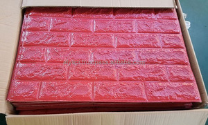 Coloré petite taille adhésif de tuile de brique de mur écologique non toxique non odeur papier peint carreaux de mousse - Product Image 6