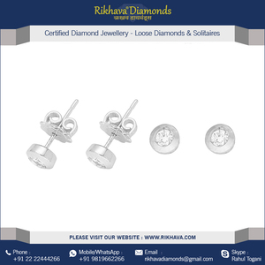 Boucles d'oreilles en or diamant élégantes et luxueuses pour femmes bijoux accessoires - Product Image 2