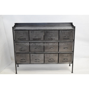 Mueble de Estilo Antiguo con Cajones de Metal, Convertible para Dormitorio, Hogar, Taller, Oficina, Tienda, Mueble Industrial para Sala de Estar - Product Image 3