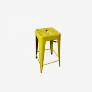 Taburete y mesa de tocador para niños, taburete de hierro amarillo de alta calidad para el hogar y el jardín, taburetes de bar de hierro antiguos - Product Image 1