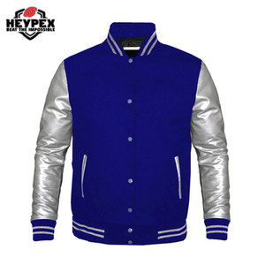 2025 Custom Design <b>Men's</b> Baggy Varsity <b>Jacket</b> With PU Leather Sleeves Stand Collar Winter Embroidery Patch Logo Ready to Ship - Product Image 5