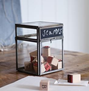 Boîte à bijoux en verre avec couvercle en métal pour la décoration de la maison décoration de bureau décoration de mariage - Product Image 4