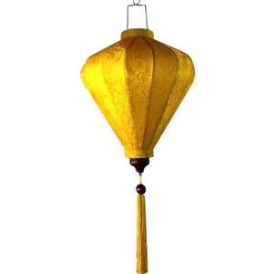 Linternas de seda vietnamitas de color sólido amarillo - Product Image 1
