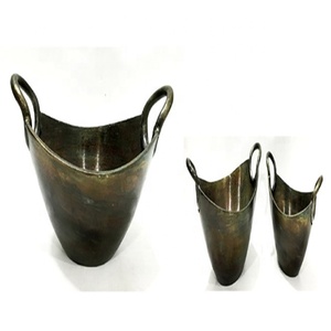 Tazón para servir de mesa de aluminio y Metal personalizado hecho a mano con mango, frutas plateadas niqueladas para comida, gran oferta - Product Image 1