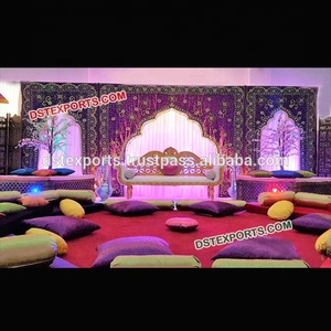 งานแต่งงานออกแบบเย็บปักถักร้อยฉากหลังจัดงานแต่งงาน Mandap ฉากหลังเอเชียจัดงานแต่งงานออกแบบเย็บปักถักร้อยฉากหลัง - Product Image 4