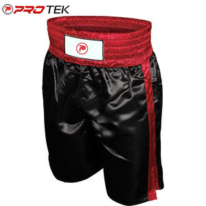 Pantalones cortos de boxeo de satén cómodos hechos en Pakistán para entrenamiento y competición - Product Image 3