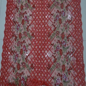 Vestido de fiesta bordado 3D de diseño de marfil, malla de encaje, tela bordada de tul - Product Image 4