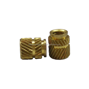 Petits inserts en laiton de qualité naturelle bon marché en gros écrou à insert fileté de haute précision à bon prix - Product Image 1