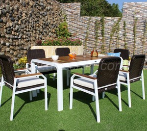 Juego de comedor de ratán para exteriores, muebles de mimbre de PE de Vietnam - Product Image 1