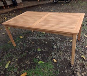 โต๊ะไม้สักเนื้อแข็งทำจากอินโดนีเซียโต๊ะสี่เหลี่ยมดีไซน์ทันสมัยสำหรับรับประทานอาหารกลางแจ้งสวนชายหาดสวนสำหรับโรงแรมวิลล่าบ้านไร่ - Product Image 4