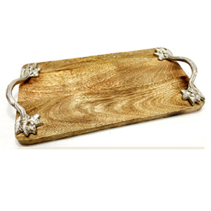 Plateau en bois décoratif de forme moderne et élégante, best-seller, pour la décoration de table de mariage, avec logo personnalisé - Product Image 1