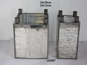 Linterna votiva hexagonal de latón y vidrio de Venta caliente con acabado antiguo portavelas de luz de té decoración del hogar - Product Image 4