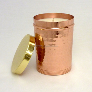 Bougies haut et en cuivre, étain, couvercle en laiton - Product Image 5