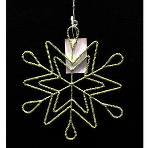 Flocons de neige indiens faits à la main, Double étoile avec clous en fer - Product Image 2