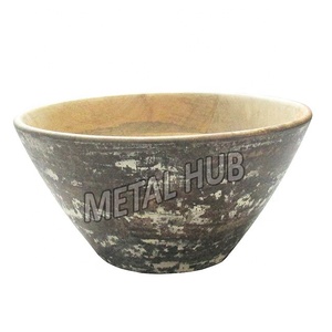 Salade en bois de manguier classique et moderne écologique/bol de service durable et jetable pour les fêtes et l'affichage de fruits - Product Image 1