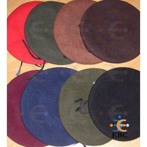 Béret vert OEM 100% coton, patchs de haute qualité, couleur unie, style officier, béret unisexe pour l'extérieur - Product Image 2