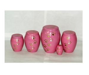 แจกันใส่เถ้ากระดูกทองเหลืองเคลือบเงาสำหรับสัตว์เลี้ยงลายเพ้นท์สีสันสดใสอุปกรณ์งานศพสไตล์พิมพ์ลาย - Product Image 4