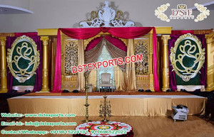Scène de mariage grandeur nature de style anglais, ensemble de scène de mariage américain à vendre, décoration de scène d'événement de mariage époustouflante, Atlanta - Product Image 4