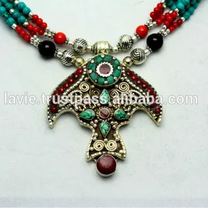 Venta al por mayor, collar tibetano hermoso encanto de moda, joyería Vintage, joyería Jaipur - Product Image 1