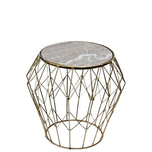 Tabouret en métal avec plateau en bois avec plateau en marbre Tabouret en métal antique en laiton avec plateau en bois Tabouret de chanteur en métal industriel - Product Image 1