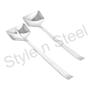 Servidor de ensalada de acero inoxidable para uso doméstico o hotelero Juego de cubiertos para restaurantes Nueva imagen de muestra - Product Image 2