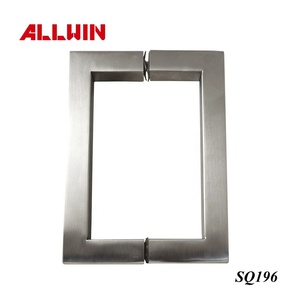 Modern Polished Chrome Back-to-Back <b>Handle</b> for Doors Push Pull <b>Window</b> <b>Handle</b> for Hotels Durable Glass Steel Aluminium Material - Product Image 4